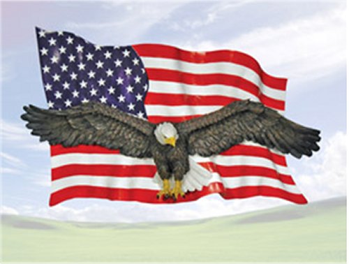 EGD29013 Banner of Free Eagle Wall Plaque